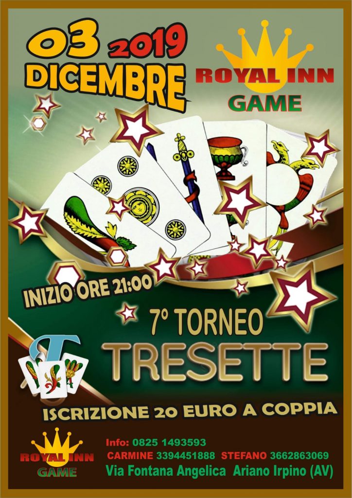 7° torneo di Tressette Royal Inn Game 7° torneo di Tressette Royal Inn Game